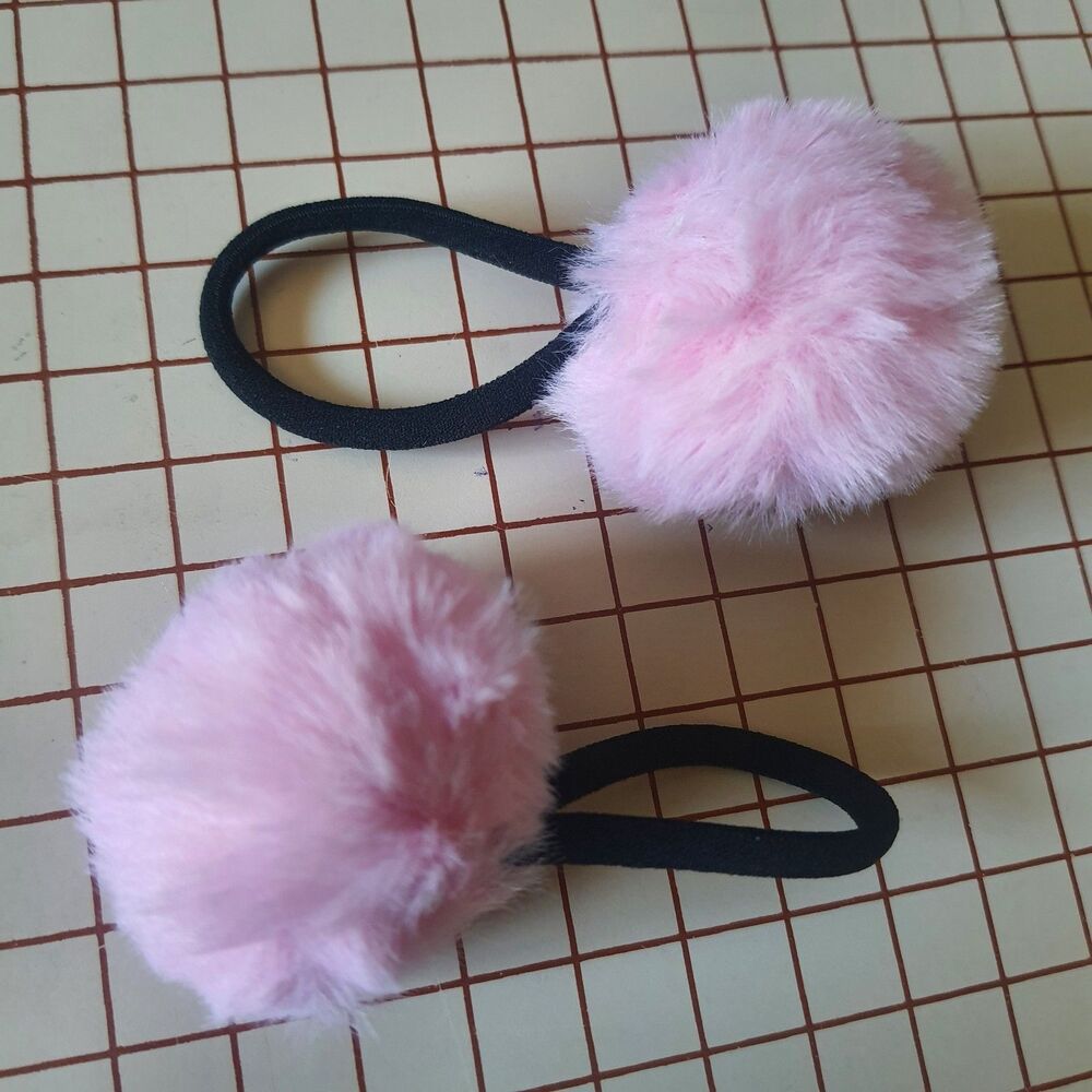 Britney Spears Pompom Hair Tie Baby One More Time Ponytail Holder Costume Piece